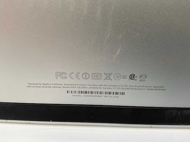 Apple imac 27”, core(tm) i5-3470s, 16 gb ram, 1x 1 tb hdd - 1x 121 gb ssd all-in-one desktop - afbeelding 6 van  6
