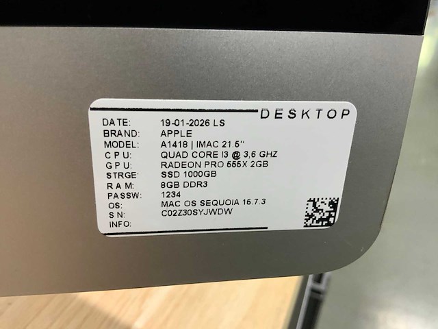 Apple imac a1418 desktop (2x) - afbeelding 6 van  6