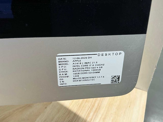 Apple imac a1418 desktop (2x) - afbeelding 4 van  4