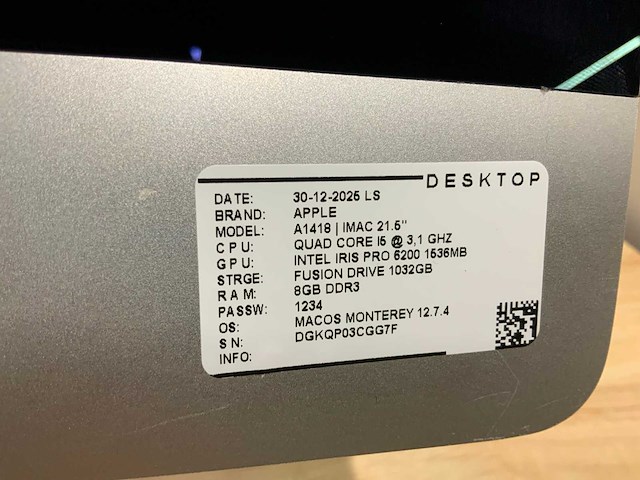 Apple imac a1418 desktop - afbeelding 6 van  6