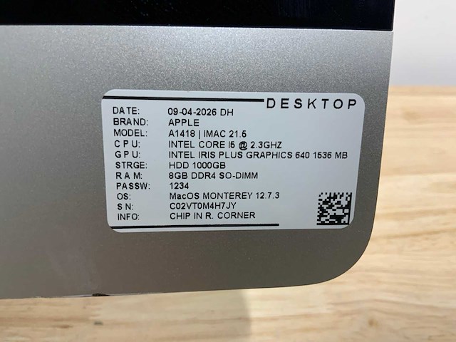 Apple imac a1418 desktop - afbeelding 6 van  7