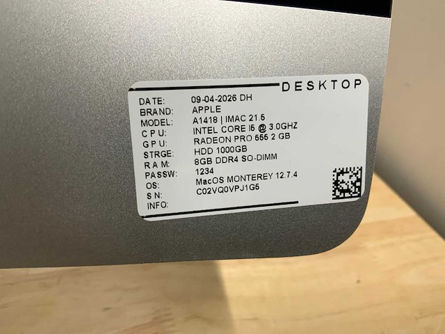 Apple imac a1418 desktop - afbeelding 6 van  7