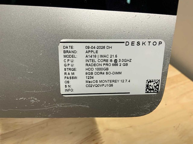 Apple imac a1418 desktop - afbeelding 6 van  7
