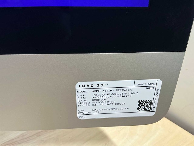 Apple imac a1419 desktop (2x) - afbeelding 1 van  2