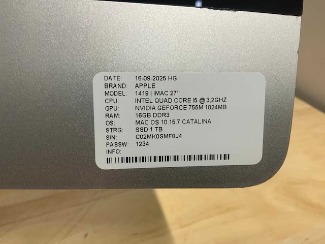 Apple imac a1419 desktop - afbeelding 5 van  5