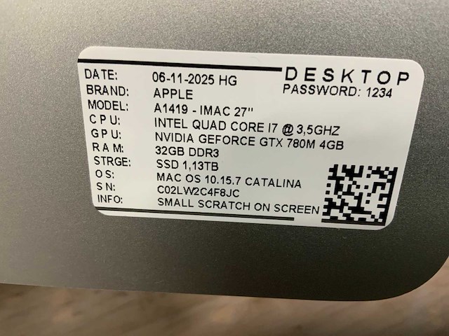 Apple imac a1419 desktop - afbeelding 5 van  6