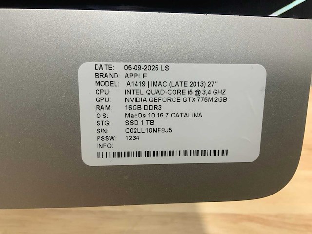 Apple imac a1419 desktop - afbeelding 5 van  5