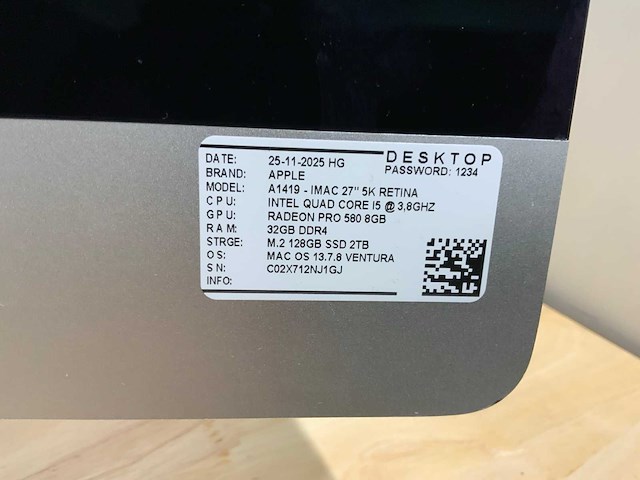 Apple imac a1419 desktop - afbeelding 6 van  6