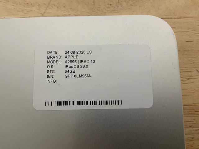 Apple ipad 10 a2696 tablet - afbeelding 9 van  9