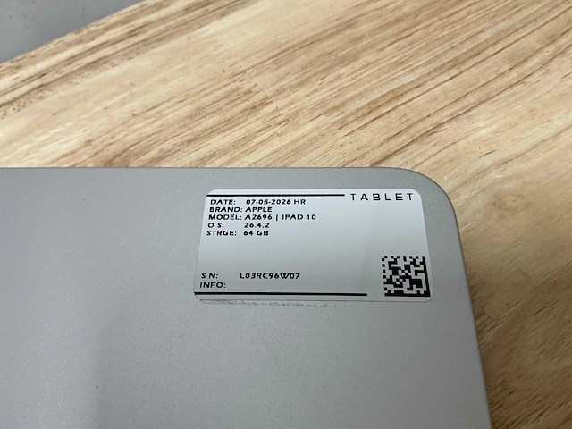 Apple ipad 10 a2696 tablet - afbeelding 3 van  5
