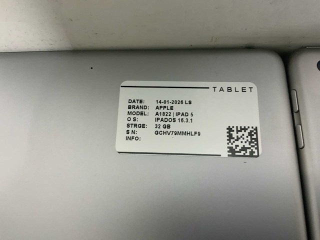 Apple ipad 5 |a1822 tablet (10x) - afbeelding 8 van  12