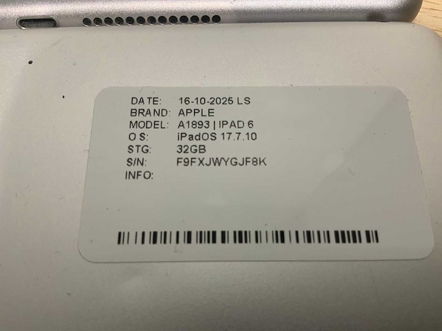 Apple ipad 5/6 a1822/a1893 (6x) - afbeelding 10 van  11