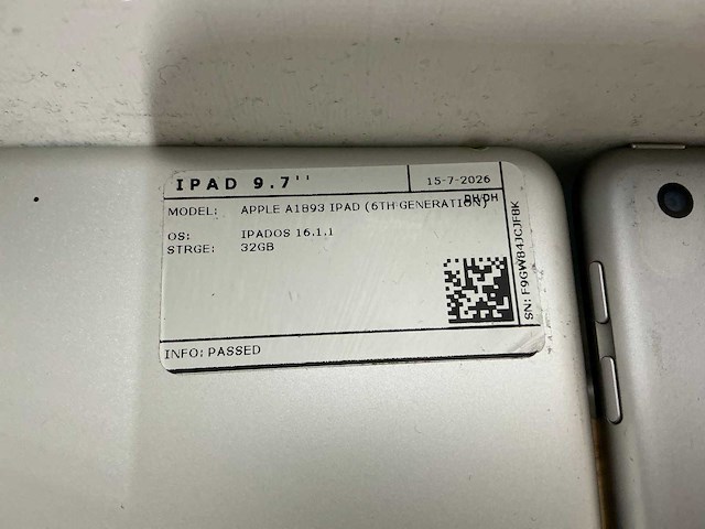 Apple ipad 6 a1893 tablet (7x) - afbeelding 5 van  6