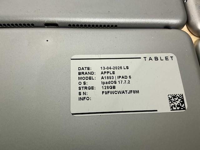 Apple ipad 6 a1893 tablet (9x) - afbeelding 11 van  11