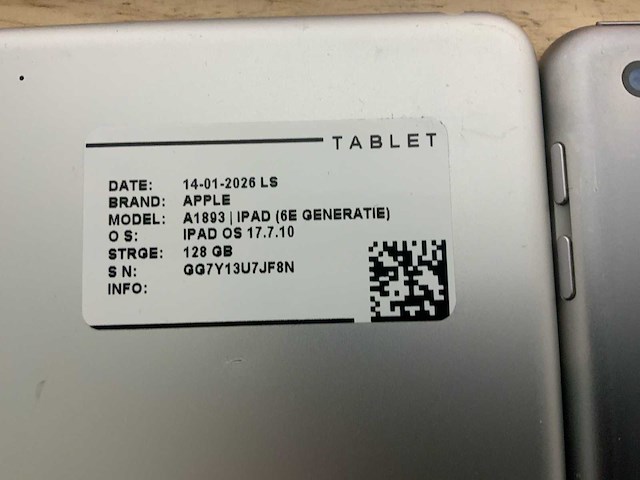 Apple ipad 6 |a1893/a1954 tablet (10x) - afbeelding 4 van  13