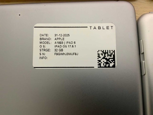 Apple ipad 6 |a1893/a1954 tablet (10x) - afbeelding 5 van  13