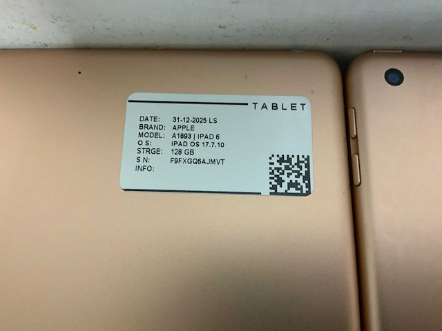 Apple ipad 6 |a1893/a1954 tablet (10x) - afbeelding 8 van  13