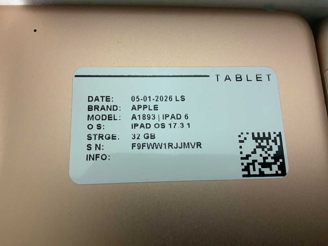 Apple ipad 6 |a1893/a1954 tablet (10x) - afbeelding 11 van  13