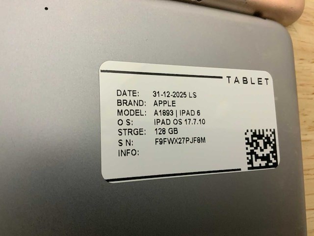 Apple ipad 6 |a1893/a1954 tablet (10x) - afbeelding 13 van  13