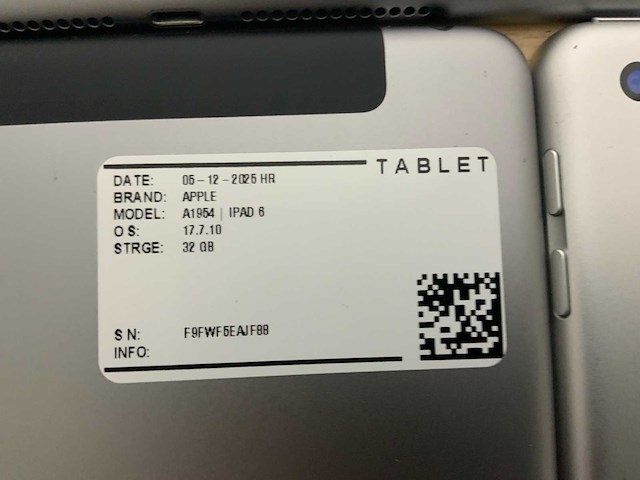 Apple ipad 6 |a1893/a1954 tablet (10x) - afbeelding 2 van  12