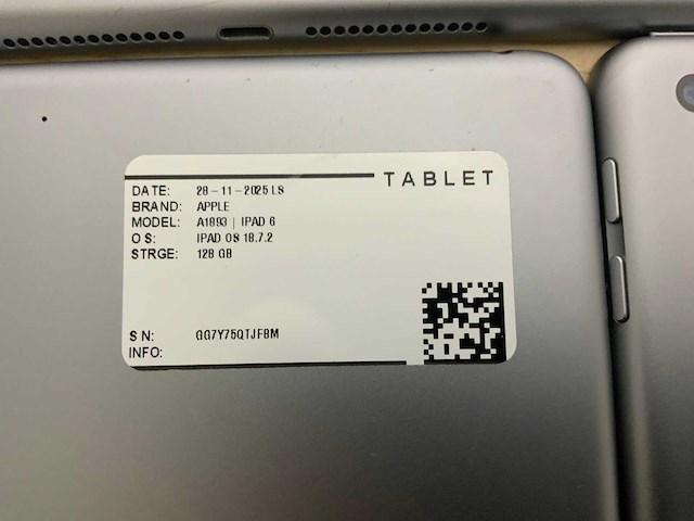 Apple ipad 6 |a1893/a1954 tablet (10x) - afbeelding 3 van  12