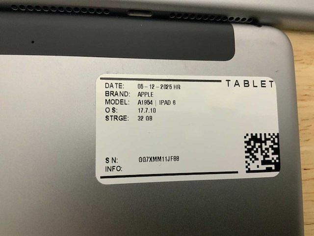 Apple ipad 6 |a1893/a1954 tablet (10x) - afbeelding 11 van  12