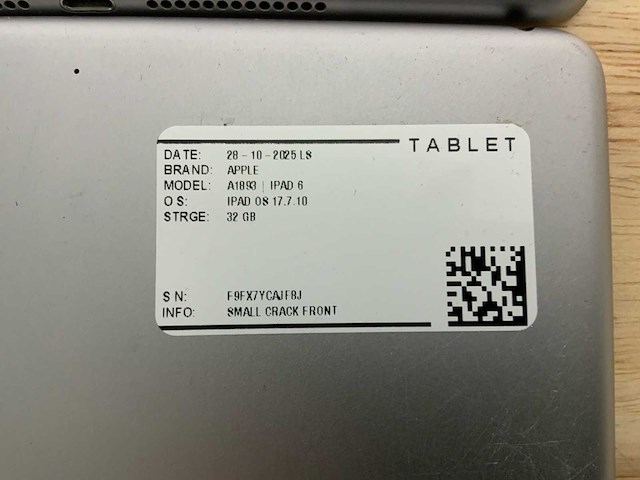 Apple ipad 6 a1893/a1954 tablet (4x) - afbeelding 6 van  9