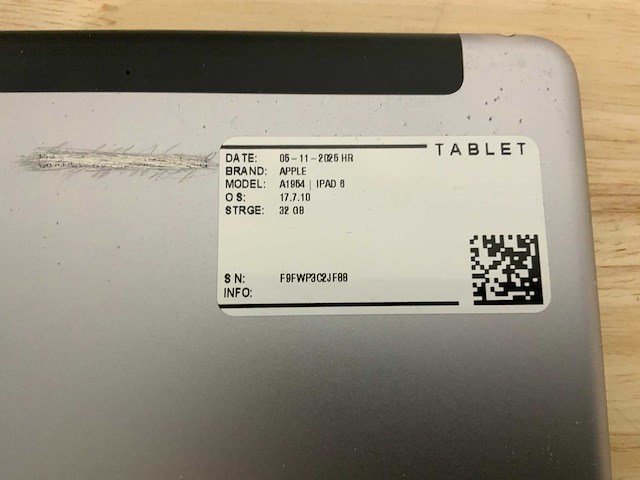 Apple ipad 6 a1893/a1954 tablet (4x) - afbeelding 9 van  9