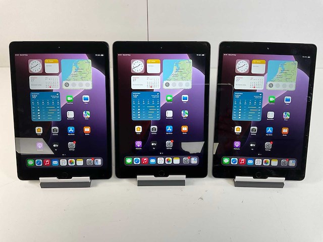 Apple ipad 7th gen 10.2” - wifi + cellular - 128 gb - space gray (3x) - afbeelding 1 van  5