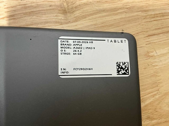 Apple ipad 9 a2602 tablet - afbeelding 4 van  6