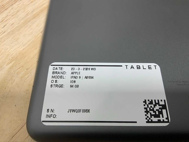 Apple ipad 9 a2604 tablet - afbeelding 4 van  5
