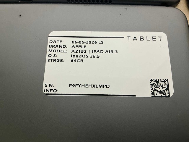 Apple ipad air 3 a2152 tablet (4x) - afbeelding 3 van  4