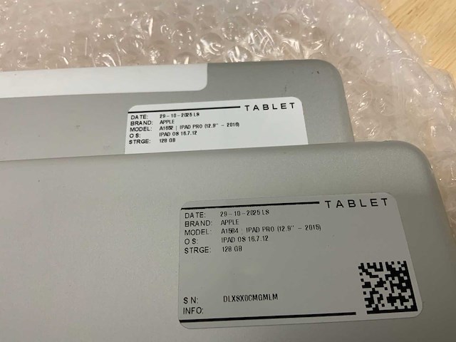 Apple ipad pro a1652 & a1584 tablet (2x) - afbeelding 4 van  4