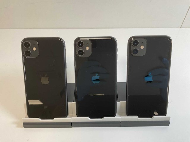 Apple iphone 11 - 64 gb - black (3x) - afbeelding 6 van  6