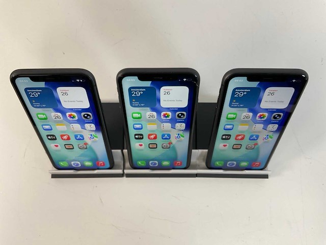 Apple iphone 11 - 64 gb - black (3x) - afbeelding 2 van  5