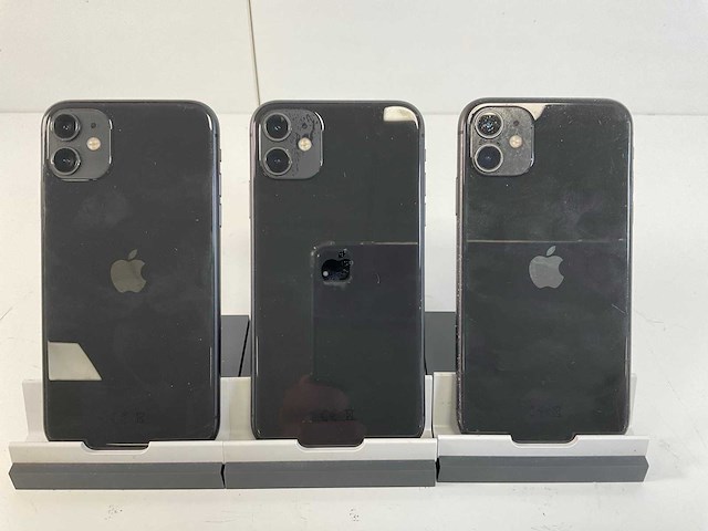 Apple iphone 11 - 64 gb - black (3x) - afbeelding 5 van  5