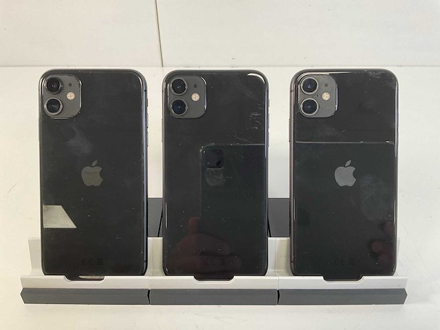 Apple iphone 11 - 64 gb - black (3x) - afbeelding 5 van  5