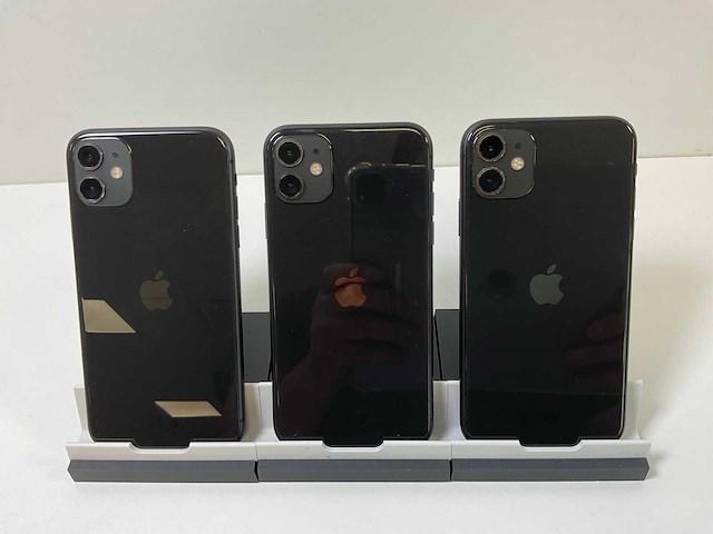 Apple iphone 11 - 64 gb - black (3x) - afbeelding 5 van  5