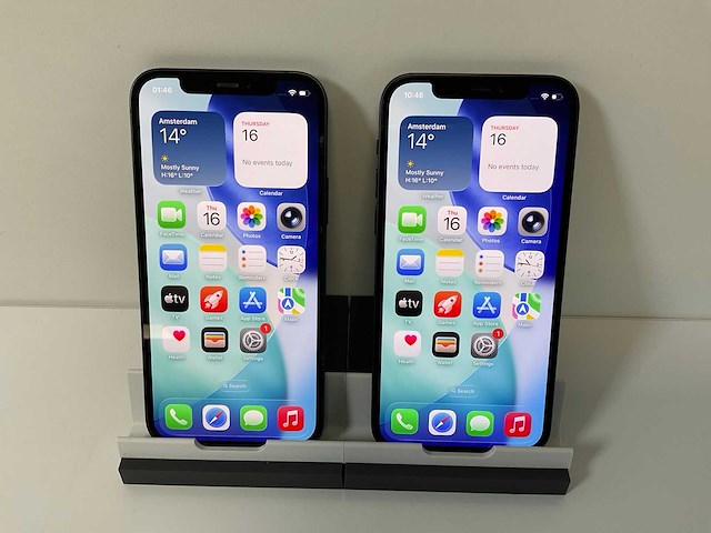 Apple iphone 12 - 128 gb - black (2x) - afbeelding 1 van  5