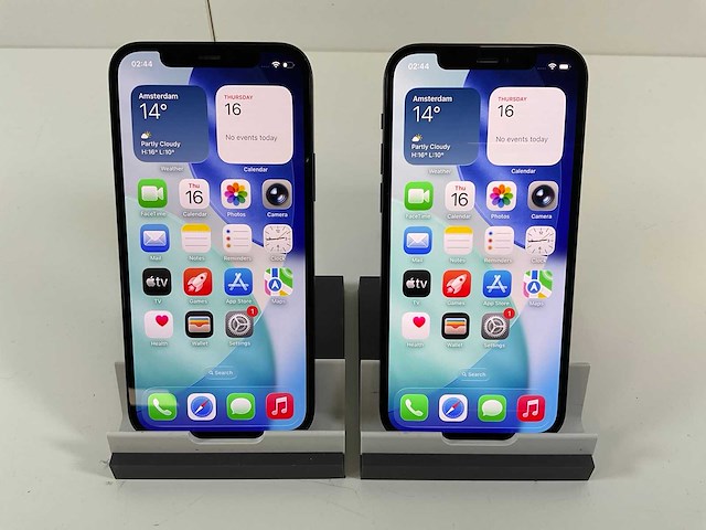 Apple iphone 12 - 128 gb - black (2x) - afbeelding 1 van  5