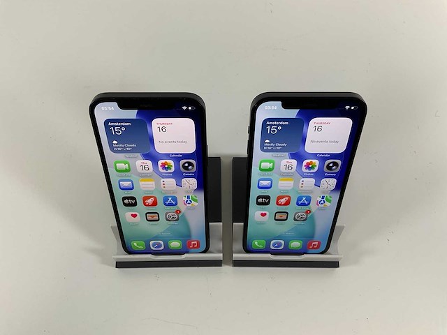 Apple iphone 12 - 128 gb - black (2x) - afbeelding 1 van  4