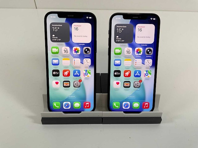 Apple iphone 12 - 128 gb - black (2x) - afbeelding 1 van  5