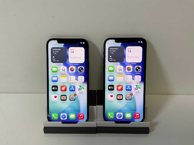 Apple iphone 12 - 128 gb - black (2x) - afbeelding 1 van  5