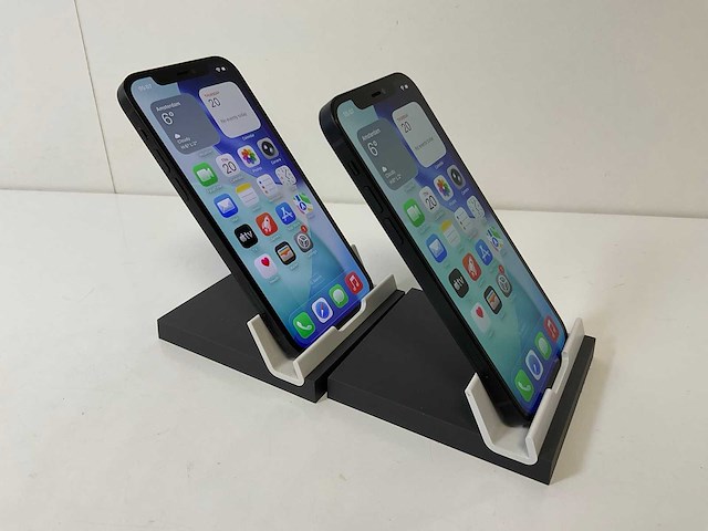 Apple iphone 12 - 128 gb - black (2x) - afbeelding 3 van  5