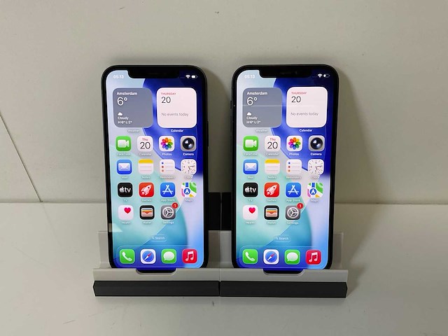 Apple iphone 12 - 128 gb - black (2x) - afbeelding 1 van  5