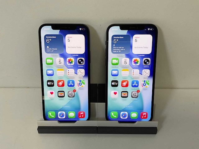 Apple iphone 12 - 128 gb - black (2x) - afbeelding 1 van  5