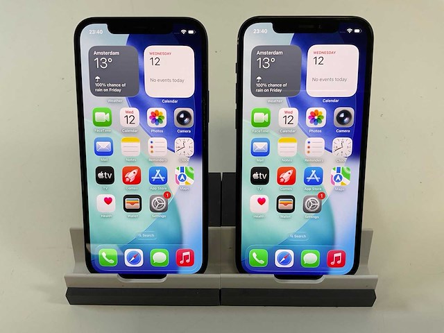 Apple iphone 12 - 128 gb - black (2x) - afbeelding 1 van  5