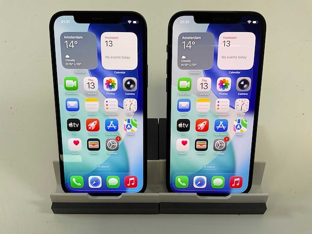 Apple iphone 12 - 128 gb - black (2x) - afbeelding 1 van  5