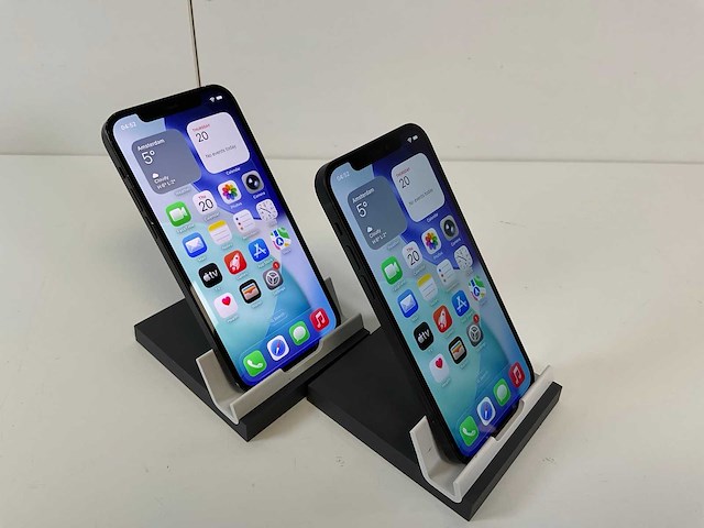 Apple iphone 12 - 128 gb - black (2x) - afbeelding 3 van  5