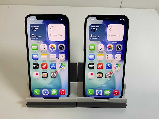 Apple iphone 12 - 128 gb - black (2x) - afbeelding 1 van  5
